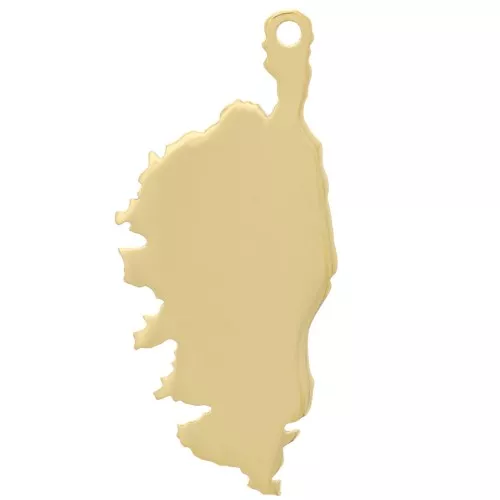 20x9mm 925 Sterling Silver Corsica Pendant - Gold Tone x1