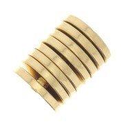 5x0.7mm Heishi beads - drilled flat discs - Fine Gold plated x10