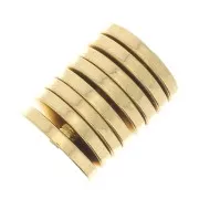 5x0.7mm Heishi beads - drilled flat discs - Fine Gold plated x10