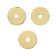5x0.7mm Heishi beads - drilled flat discs - Fine Gold plated x50|raw }}