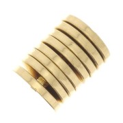 5x0.7mm Heishi beads - drilled flat discs - Fine Gold plated x50