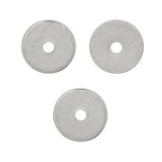 5x0.7mm Heishi beads - drilled flat discs - Silver Tone x50|raw }}