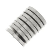 5x0.7mm Heishi beads - drilled flat discs - Silver Tone x50