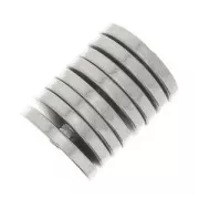 5x0.7mm Heishi beads - drilled flat discs - Silver Tone x50