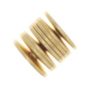 6x0.7mm Heishi beads - drilled flat discs - Fine Gold plated x50