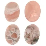 Cabochon plat ovale - palet - 8x6 mm en pierre gemme - Rhodochrosite x1