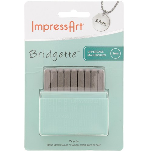 ImpressArt stamps Set - 3mm - Uppercase Alphabet BRIDGETTE x27