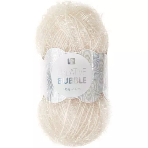 Creative Bubble Print - Crochet yarn for Tawashi Sponge - Cream x50g