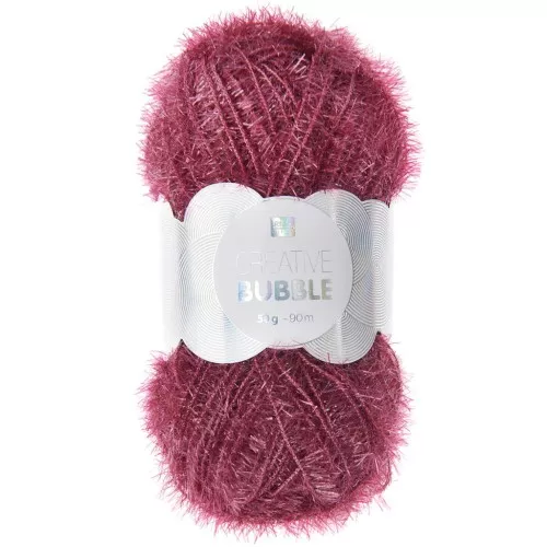 Creative Bubble Print - Crochet yarn for Tawashi Sponge - red beetroot x50g