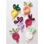 Creative Bubble Print - Crochet yarn for Tawashi Sponge - Aubergine x50g