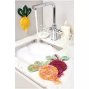 Creative Bubble Print - Crochet yarn for Tawashi Sponge - beetroot x50g