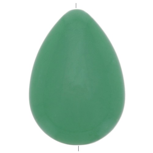 37x26mm Flat resin drop bead - Green x1