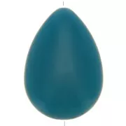37x26mm Flat resin drop bead - Blue x1