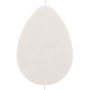 37x26mm Flat resin drop bead - Ivory x1