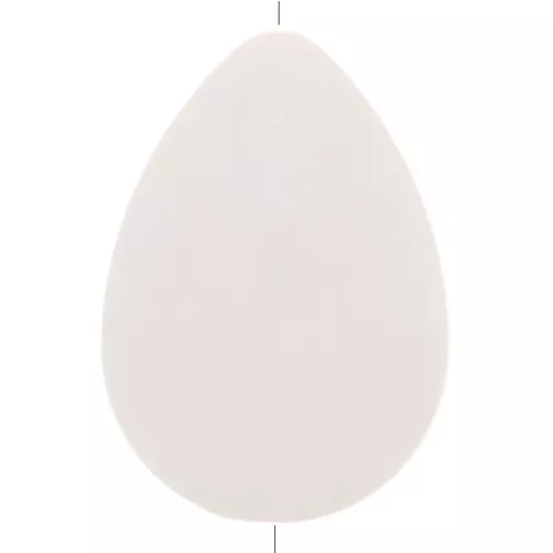 37x26mm Flat resin drop bead - Ivory x1