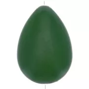 37x26mm Flat resin drop bead - Dark Green x1