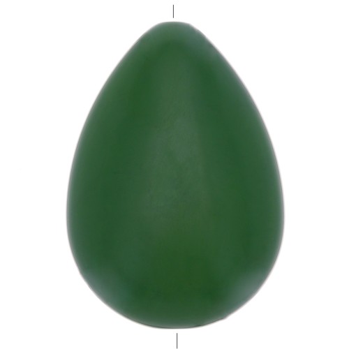 37x26mm Flat resin drop bead - Dark Green x1