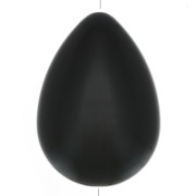 37x26mm Flat resin drop bead - Black x1
