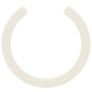 50mm Half Round Spacer for Resin hoop earrings - unbleached x1