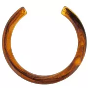 50mm Half Round Spacer for Resin hoop earrings - Transparent Marbled Amber x1