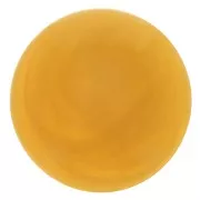 Round translucent resin cabochon 12 mm - Honey yellow marbled x1