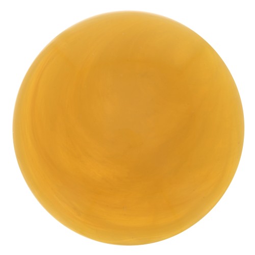 12 mm round cabochon in translucent resin - Honey yellow marbled x1