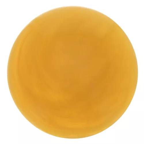 12 mm round cabochon in translucent resin - Honey yellow marbled x1