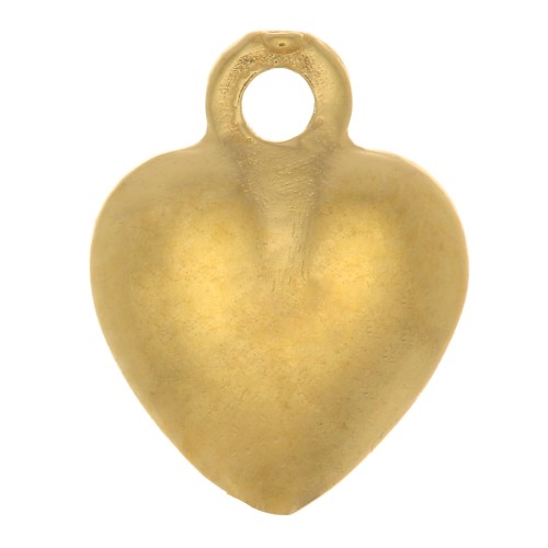 8x6mm Mini Heart Charm - 3 Micron Gold Plated x1