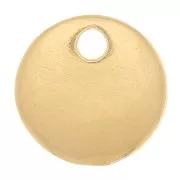 8mm Mini Round Charm - 3 Micron Gold Plated x1
