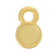 5mm Mini Round Charm for UV & Bi-component Resin - Fine Gold plated x1|raw }}