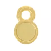 5mm Mini Round Charm for UV & Bi-component Resin - Fine Gold plated x1