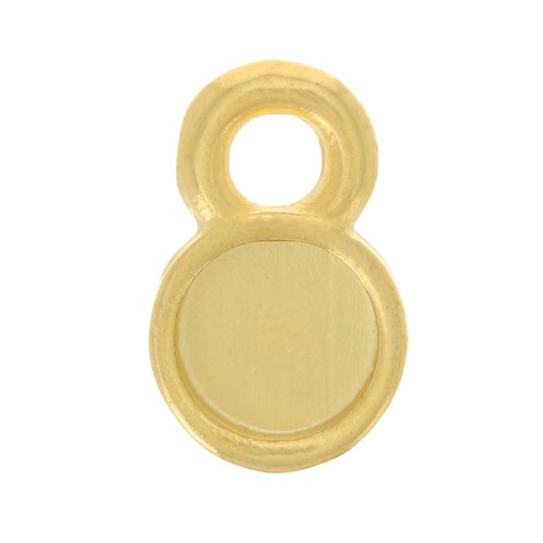 5mm Mini Round Charm for UV & Bi-component Resin - Fine Gold plated x1