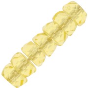 Heishi faceted rondelle beads 6x3 mm - Jonquil x25