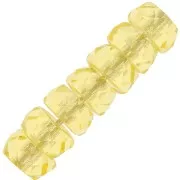 Heishi faceted rondelle beads 6x3 mm - Jonquil x25