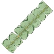 6x3mm Fire Polished faceted beads - Erinite x25