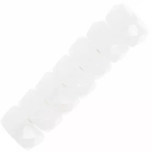Heishi faceted rondelle beads 6x3 mm - White Opal x25