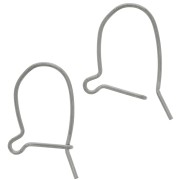 18mm 925 Sterling Silver Earrings - Black Rhodium x2