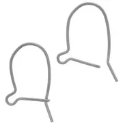 18mm 925 Sterling Silver Earrings - Black Rhodium x2