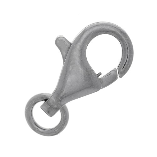 13mm 925 Sterling Silver Lobster Clasp - Rhodium Black x1