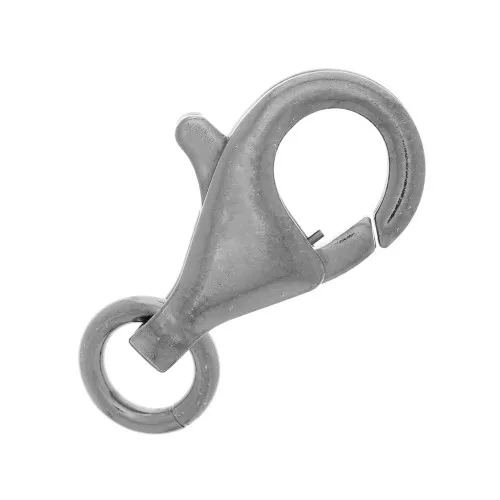 13mm 925 Sterling Silver Lobster Clasp - Rhodium Black x1
