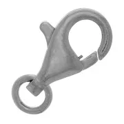 16mm 925 Sterling Silver Lobster Clasp - Rhodium Black x1