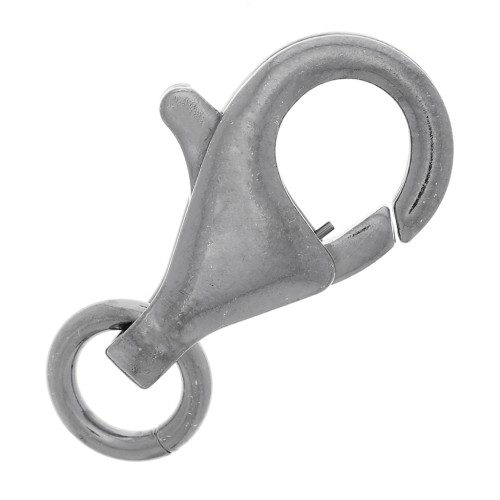 16mm 925 Sterling Silver Lobster Clasp - Rhodium Black x1