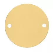 14mm - 925 Sterling Silver Round Spacer - Fine Gold Plated x1