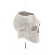 7x5mm 925 Sterling Silver Skull and crossbones bead with large hole x1