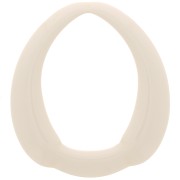 41x37mm Opaque Resin Ethnic Drop Pendant - Ivory x1|raw }}