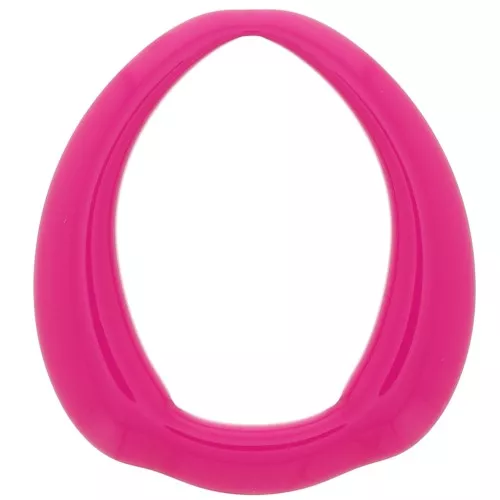 41x37mm Opaque Resin Ethnic Drop Pendant - Fuchsia x1