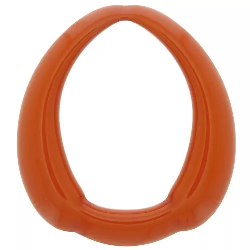 41x37mm Opaque Resin Ethnic Drop Pendant - Terracotta x1