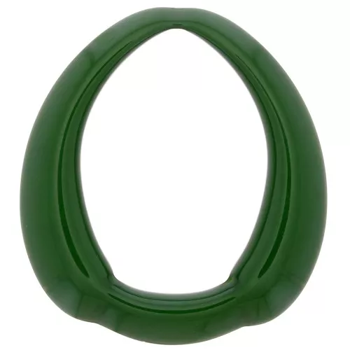 41x37mm Opaque Resin Ethnic Drop Pendant - Dark Green x1