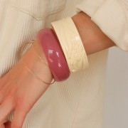 68mm thick opaque resin band - Antique Pink x1