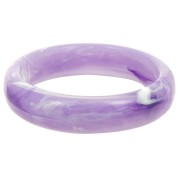 67mm Thick Opaque Resin Bracelet - Marbled Violet x1|raw }}